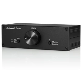 Nobsound Mini Fully-Balanced/Single-Ended Passive Preamp; Hi-Fi Pre-Amplifier; XLR/RCA Volume Controller for Active Monitor Speakers (Black)