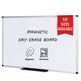 VIZ-PRO Magnetic Whiteboard/Dry Erase Board, 48 X 48 Inches, Silver Aluminium Frame