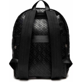 GUESS $120 Guess Men's Milano Debossed Compact Backpack, Black, O/S