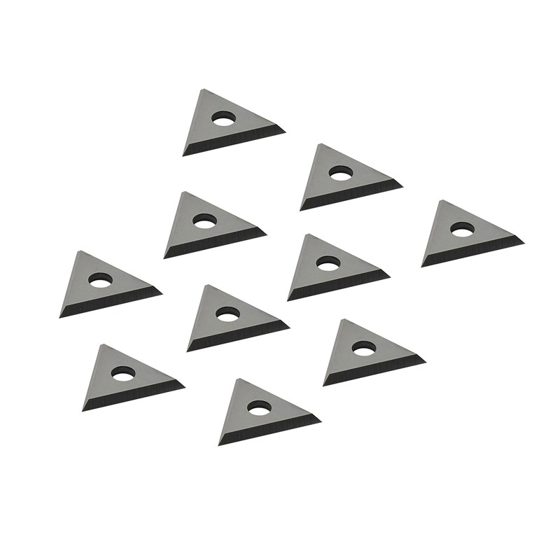 Zorqon 1" Triple-Edge Triangle Carbide Paint Scraper Blade, 10Pcs Double-Edged