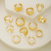 17 MILE Chunky Gold Rings for Women, 18K Gold Plated
