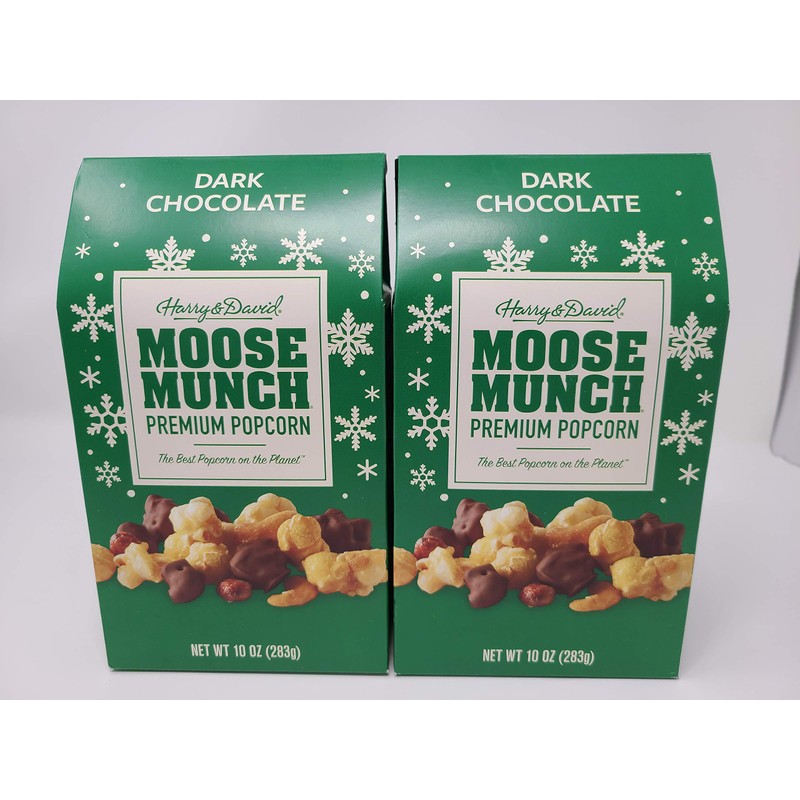 Harry & David Holiday Moose Munch Premium Popcorn Dark Chocolate