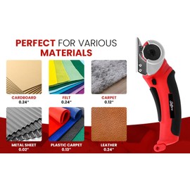 Sellere Electric Cutter for Cardboard & Carpet - Cordless Electric Scissors for Fabric - Carrying Case Included - Box Cutter Electric - 4.2V & 2000mAh - Low Noise & Low Vibration