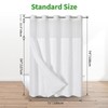 eachope No Hook Tufted Chevron Striped Shower Curtain with Snap-in