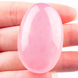 UU UNIHOM 1.5" Rose Quartz Crystals Palm Worry Stone Tumbled Irregular Polish Stone Rocks Positive Energy Crystals Massage Gemstone with Healing Therapy for Reiki Yoga Chakra Balancing Gift Decor