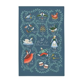 Ulster Weavers 100% Cotton Christmas Tea Towel, 12 Days of Christmas