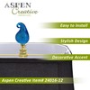 Aspen Creative 24016 Blue Glass Lamp Finial in Solid Brass