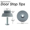 Door Stopper Replacement Rubber Tips - Ribbed Rubber Foot Door