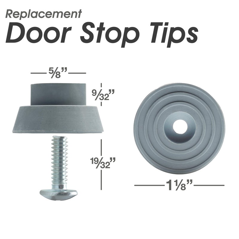 Door Stopper Replacement Rubber Tips - Ribbed Rubber Foot Door