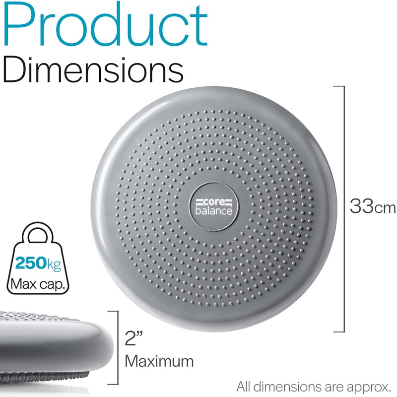 Inflatable Wobble Cushion Stability Training Air Pad Board With Pump