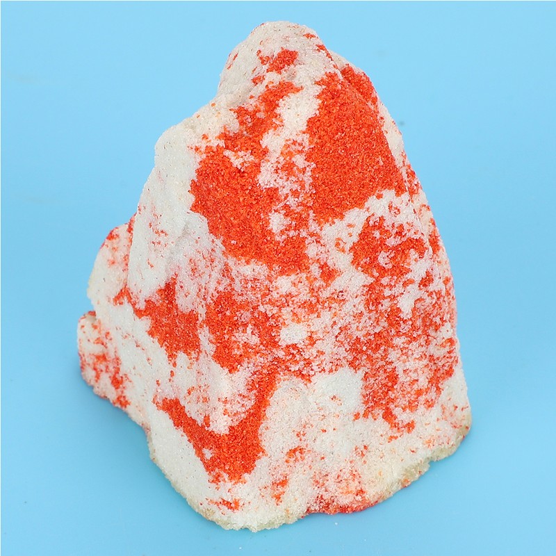 White Red Aquarium Artificial Volcano Bubble Air Stone Fish Tank