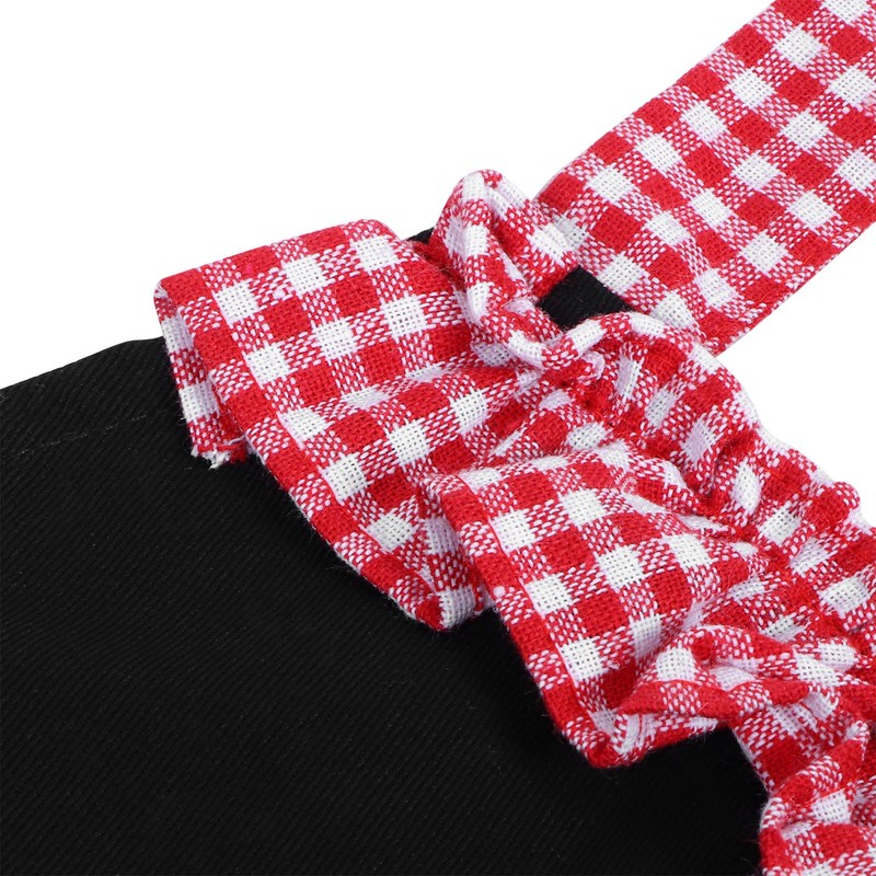 Bowknot Apron Multifunctional Cooking OilProof Waterproof Antifouling Apron for Kitchen(Black