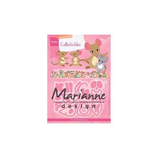 Marianne Design Collectables Eline's Mice Family Die, Metal, Pink, 21.1