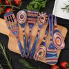 comfoyar Pakkawood Wooden Spoons for Cooking, 7 Pieces Kitchen Cooking