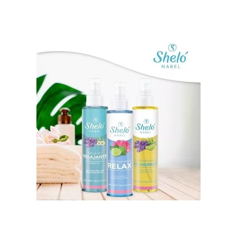 Sheló Nabel Aceite Para Masaje Dehierbas+aceite Relax+aceitesplash Shelo
