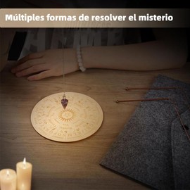 UWEHBD Cobre Varillas Radiestesia, Pendulo adivinacion, 2 Varillas de Puesta a Tierra, péndulo de Masa, tapete de adivinación con Bolsa, espíritu de Mago del Agua, Tesoros, Objetos enterrados y más