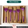 Utoplike Acacia Kitchen Drawer Organizer Expandable, Large Utensils and Cutlery