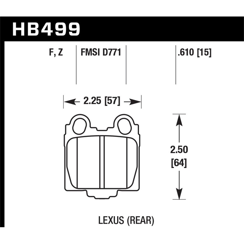 Hawk Performance HB499F.610 HPS Performance Ceramic Brake Pad