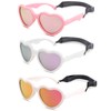 GLARDEFE Polarized Baby Heart Sunglasses with Strap - Unbreakable Flexible
