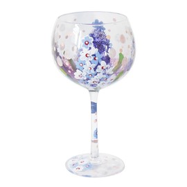 Lesser & Pavey Lynsey Johnstone Delphiniums Gin Glass for Home, Kitchen, Restaurant & Parties | Lovely Gin Glassware for Drinks | Gift for Women, Men, Wedding & Christmas