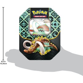 Pokemon Pokmonmon Pokmon Trading Card Game Scarlet & Violet 04.5 Paldean Fates ex Tin Great Tusk, Green