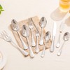 KINGSTONE 45 Piece Silverware Set for 8 with Serving Utensils,