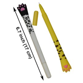 Maydahui 8PCS Cat Paw Rollerball Pens Novelty Cat Claw Pen Cute Cartoon Kitty Pens Black Gel Ink for Cat Lovers Stationery School Supplies