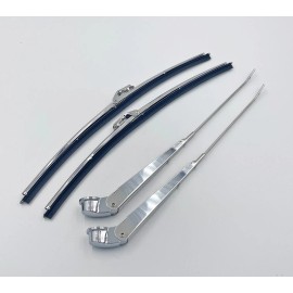 Brazos limpiaparabrisas 64-72 GM A-Body F-Body acero inoxidable pulido y recambios de cuchilla