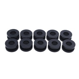 10 PCS/SET SHLPDFM Motorcycle Rubber Grommets Black&Silver 6mm Bolt Rubber Kit Universal Compatible with Honda Yamaha Suzuki Kawasaki Fairing/cowling pieces