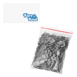 Kare & Kind 100x Barrel Screw Clasps - Use for Crafts, Jewelry Making and Repair - Ideal Connector for DIY Necklaces, Bracelets, Anklets - 4 mm x 15 mm - Gray