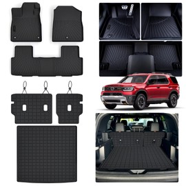 SANBAN-AXE All-Weather Floor Mats & Cargo Liner | Custom Fit for 2026 Honda Passport | TPE Material, Anti-Slip Protection Floor Mats ﻿