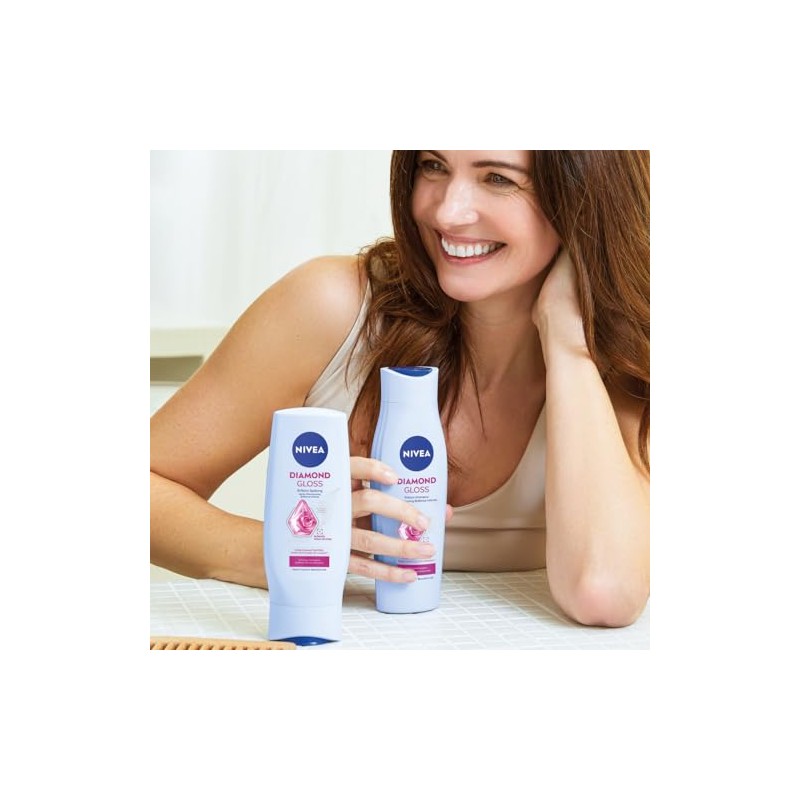 NIVEA Diamond Gloss Brillanz Sp√ºlung, pflegende Haarsp√ºlung mit Diamantpartikeln und