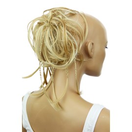 PRETTYSHOP Hairpiece Hair Rubber Scrunchie Scrunchy Updos VOLUMINOUS Wavy Messy Bun blonde mix #27H613 G20D