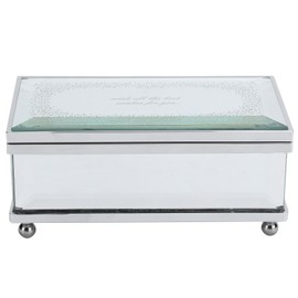 Glass Mirror Music Box Musical Jewelry Storage Case for Girlfriend Birthday Valentine's Day Gift