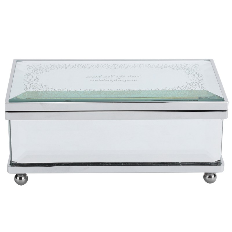 Glass Mirror Music Box Musical Jewelry Storage Case for Girlfriend