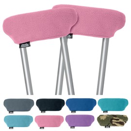 Universal Crutch Underarm Pad Covers - Luxurious Soft Fleece with Sculpted Memory Foam Cores (Perfect Pink)