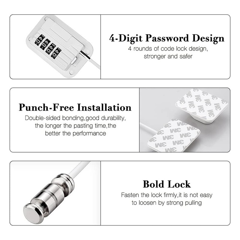 Aswalling 2 Piece Fridge Locks No Drilling, Fridge Locks for