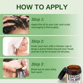 Aceite de Batana sin Refinar, Sebi 100% Puro Orgánico de Honduras. Crecimiento del Cabello, Anti Frizz, Puntas Abiertas, Textura y Brillo. Frasco de 4.06 Onzas