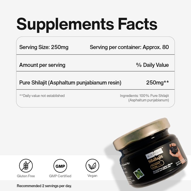 Kapiva Pure Himalayan Shilajit Resin for Men and Women |