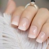 CoolNail Uñas postizas francesas de color rosa y nude blancas