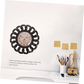 BIUDECO Chic Silent Quartz Wall Clock Vintage Round Design for Bedroom Kitchen and Office Decor Scale for Easy Reading Lightweight and Portable Home Clock