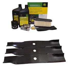 John Deere Original Equipment Model LX186 Maintenance Kit + Highlift Blades, 48" Mower Deck
