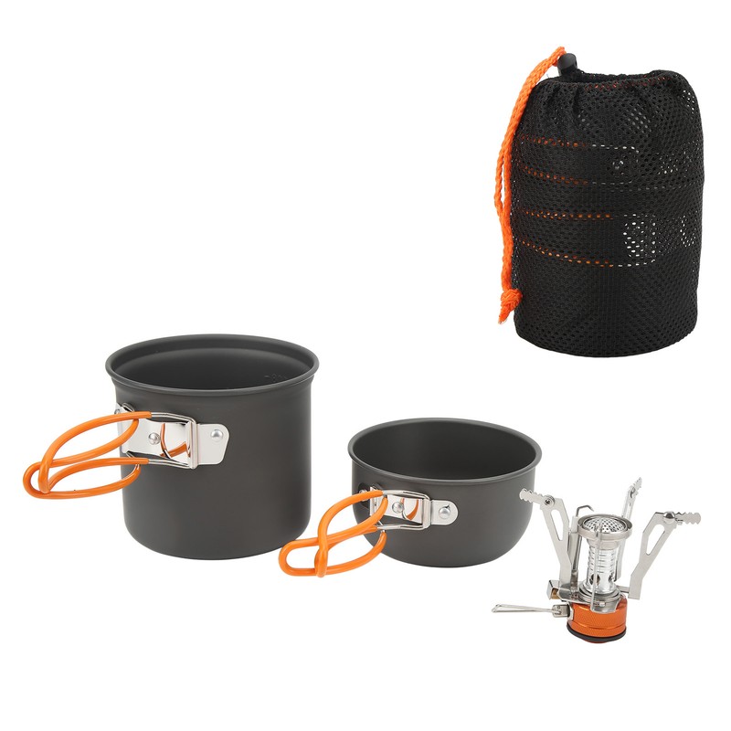 Camping Cooking Set Alumine Strong Bearing Food Grade Portable Stove