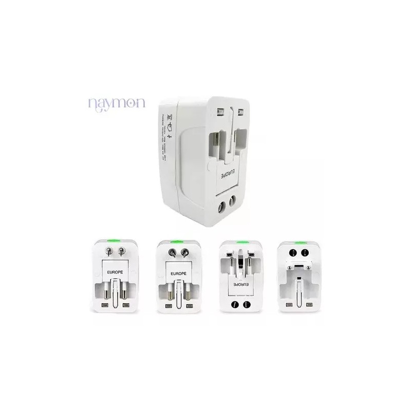 Naymon 3pz Adaptador Convertidor Clavija Corriente Universal Viaje