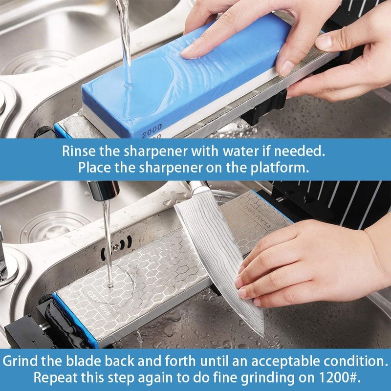 Diamond Flattening Stone Lapping Plate Double-Sided (400&1200) Grit Diamond Sharpening