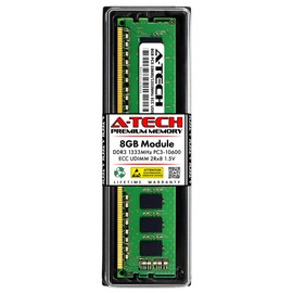A-Tech 8GB RAM for Intel DZ77BH-55K | DDR3 1333MHz PC3-10600 ECC-UDIMM 2Rx8 1.5V ECC Unbuffered Server Memory Upgrade