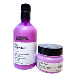 Loreal Duo Liss Unlimited Shampoo 500ml  Mascarilla 250ml                                                                                             