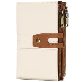 GAEKEAO Small Purses for Women RFID Blocking Leather Bifold Ladies Purses Credit Card Holder Card Case with ID Window