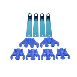 2 Sets Blue Chrome Universal Spark Plug Wire Looms Separators Fits for Chevy Ford 7/8/9mm Ignition Wire