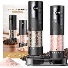 Rechargeable Electric Salt and Pepper Grinder Set - 2 Pack